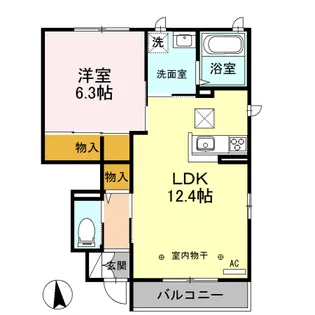 リヴァージュ弐番館【1階】の間取り