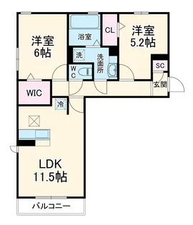 スリーシップ【1階】の間取り