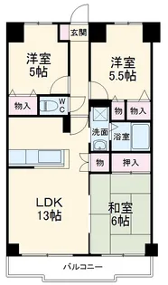 ヴァン新検見川【402号室】の間取り