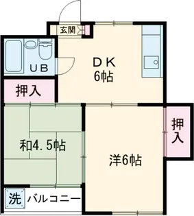 コーポ長崎【1階】の間取り