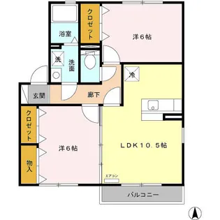 グランディールM III【2階】の間取り