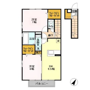パークヒル A【202号室】の間取り