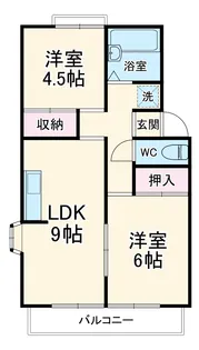 エステートビュラ【1階】の間取り
