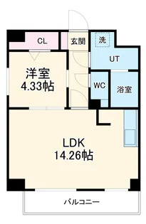ウルフィエスタ徳川【2階】の間取り