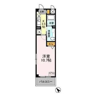 モントワール長浦【2階】の間取り