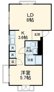 コンドミニアム ノヴィア・ブランカ【3階】の間取り