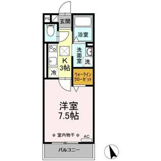 D−Hills山下【102号室】の間取り