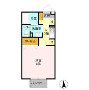 アークグレイス【2階】の間取り