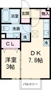 アリエスコーポB【1階】の間取り