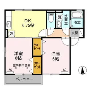 シャンベール B【2階】の間取り