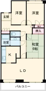 モアクレスト玉川学園Ⅰ【6階】の間取り