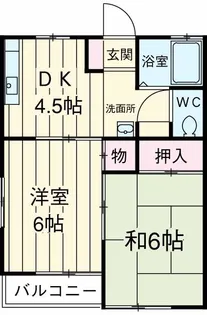ポワール壱番館【1階】の間取り