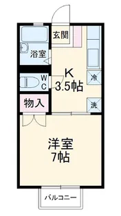ルミエール関谷【1階】の間取り