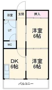 コーポあさひや【405号室】の間取り