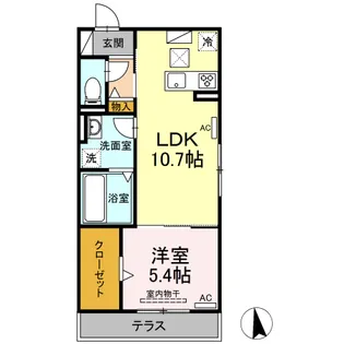 グリーンパーク弥生 A【1階】の間取り