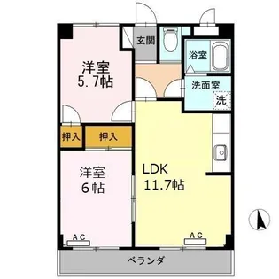 丸和マンション【302号室】の間取り
