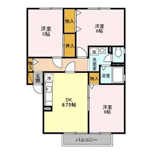 パストラル 壱番館【1階】の間取り