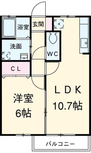 ハーブ神領【1階】の間取り