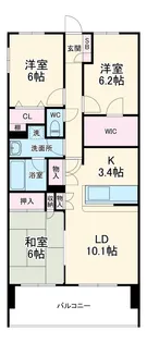 日神パレステージ本厚木リバースクエア【9階】の間取り