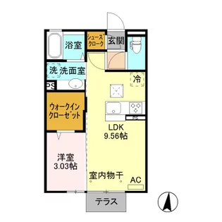 ハウ オリ ハレ【1階】の間取り
