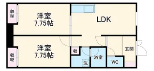 セピアハイツ【102号室】の間取り