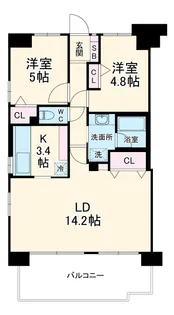 パルコート浦安ベルジュール【0605号室】の間取り