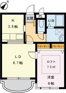 シャルム永山【3階】の間取り