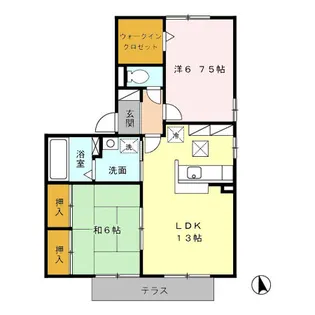 グリーンヒル高岡台 A【1階】の間取り