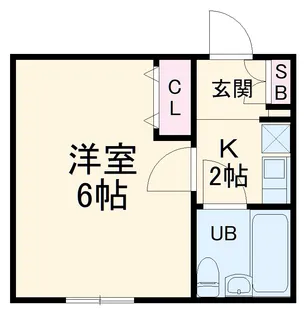 リトルホワイトハウス【101号室】の間取り