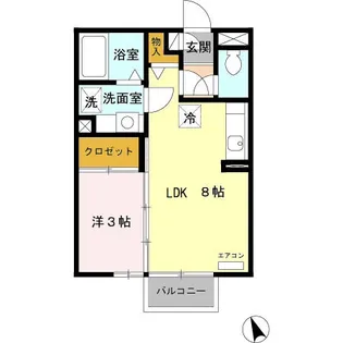 リヴェールマリーズ B【2階】の間取り