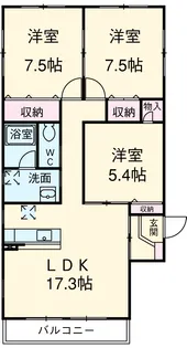 セラーン新宿【4階】の間取り