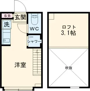 ハーモニーテラス高井戸西【103号室】の間取り