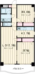 ミレニアム中野【5階】の間取り