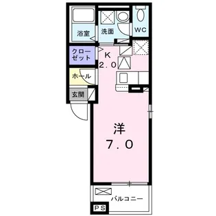 エピナール緑が丘【1階】の間取り