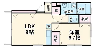 ピュアメゾン大原【2階】の間取り