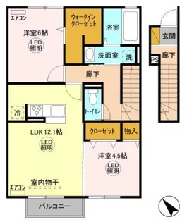 ジャルダン・ドゥ・ローズ【2階】の間取り