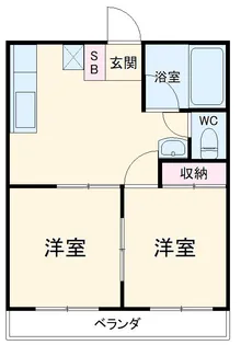 シャインハイツ西都賀【2階】の間取り