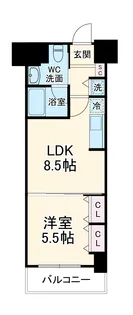 プラウランド堀田【2階】の間取り