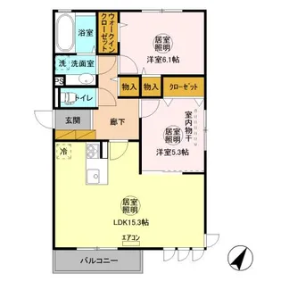 ヴァレンティーナ E【2階】の間取り