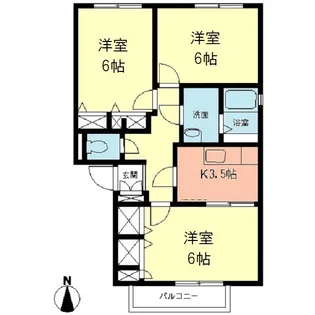 メゾンフ・ミールB【2階】の間取り