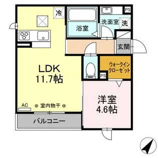 クレシェンテ【1階】の間取り