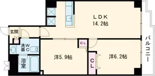 エスティメゾン中野富士見町【3階】の間取り