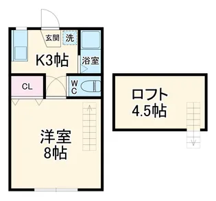 ハイツアティック B【103号室】の間取り