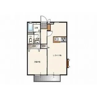 ベルメゾン・ワンエル【101号室】の間取り