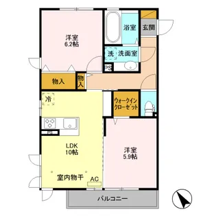 グランポワール 住居【2階】の間取り