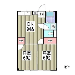 パークワイズ草加 旧サタカコーポ【1階】の間取り