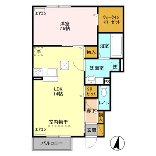 ケイ・ダビッドソン【1階】の間取り