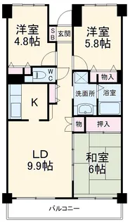 ベルストーン本牧【3階】の間取り