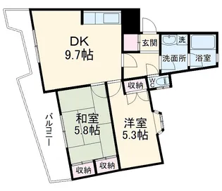 北大宮ハイツ【107号室】の間取り