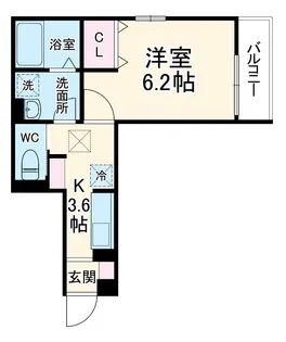 エムズ バーレイ湘南平塚【103号室】の間取り